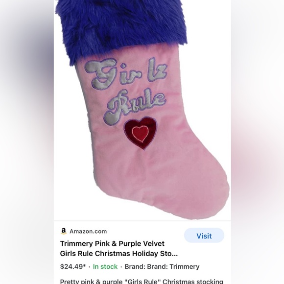 NWT Girlz Rule Holiday Stockings-2 - Picture 2 of 7